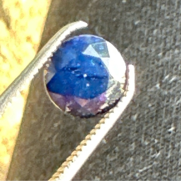 1.09ct Natural Ceylon Blue Sapphire Round Cut - Picture 7 of 17